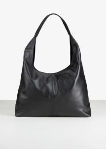 Torba typu shopper ze skóry premium. Czarne shopper bag bonprix, bez wzorów, ze skóry, bez dodatków. Za 239,99 zł.