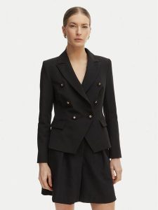 Rinascimento Marynarka CFC0127894003 Czarny Slim Fit. Czarne marynarki i żakiety Rinascimento, m, bez wzorów, z syntetyku. Za 493,99 zł.