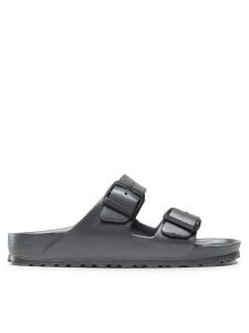 Birkenstock Klapki Arizona EVA 1001498 Szary. Szare klapki Birkenstock, bez wzorów, ze skóry, bez obcasa. Za 234,59 zł.