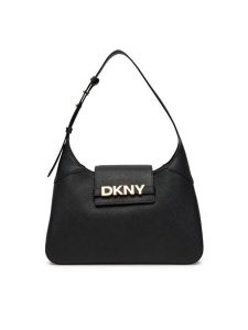 DKNY Torebka R523KL20 Czarny. Czarne torebki klasyczne DKNY, bez wzorów, ze skóry, bez dodatków. Za 589,99 zł.