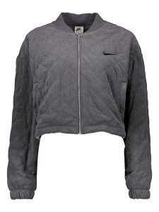 Nike Sportswear Kurtka przejściowa "Terry Quilted" w kolorze antracytowym rozmiar: M. Czarne kurtki Nike Sportswear, m, bez wzorów, bez kaptura. Za 228,38 zł.