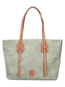Rieker Torebka w kolorze zielono-jasnobrązowym - 41 x 27 x 10 cm rozmiar: onesize. Brązowe shopper bag Rieker, bez wzorów, z materiału, na ramię, bez dodatków. Za 131,74 zł.