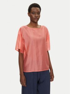 Bomboogie Bluzka SW9008TLYA5 Różowy Relaxed Fit. Czerwone bluzki Bomboogie, bez wzorów, z lyocellu, bez kołnierzyka, bez ramiączek. Za 239,99 zł.