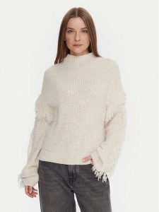 ONLY Sweter Molly 15363467 Beżowy Regular Fit. Brązowe swetry klasyczne ONLY, m, z syntetyku, bez kołnierzyka. Za 179,99 zł.