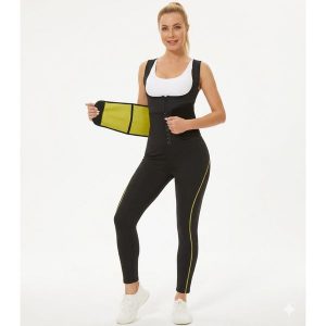 Neoprenowy kombinezon wyszczuplający SlimBody!. Czarne kombinezony SLIMBODY, m, bez wzorów, z neoprenu, sportowe, bez kołnierzyka, bez ramiączek. Za 299,00 zł.