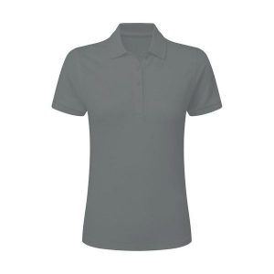 Damska Koszulka Polo Signature Stretch Bez Metki. Szare koszulki sportowe SG, bez wzorów, bez ramiączek. Za 82,99 zł.