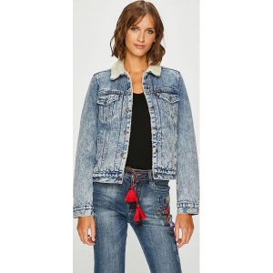 Levi's - Kurtka jeansowa. Brązowe kurtki marki Levi's®, z bawełny. W wyprzedaży za 329,90 zł.