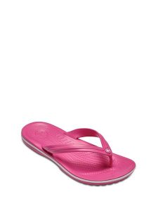 Crocs Japonki "Crocband Flip" w kolorze różowym rozmiar: 46/47. Różowe klapki Crocs, bez wzorów, bez obcasa. Za 92,21 zł.