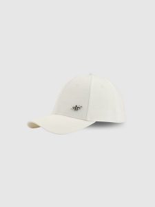 4F Czapka z daszkiem strapback uniseks - biała XS/S (56cm). Białe czapki 4f, bez wzorów, klasyczne. Za 69,99 zł.
