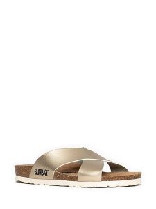 Sunbay Klapki "Rita" w kolorze złotym rozmiar: 39. Żółte klapki Sunbay, bez wzorów, z otwartym noskiem, bez obcasa. Za 60,73 zł.