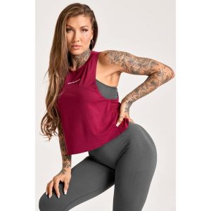 Tank Top fitness damski Gym Glamour fitness damski Gym Glamour sport. Czarne koszulki sportowe GYM GLAMOUR, bez wzorów, bez ramiączek, na fitness i siłownię. Za 89,99 zł.