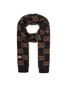Liu Jo Szalik Sciapa Logo Monog 2F5004 M0300 Czarny. Czarne rękawiczki Liu Jo, bez wzorów, z materiału. Za 299,99 zł.