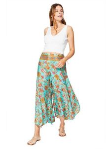 Aller Simplement Spodnie w kolorze turkusowo-pomarańczowym rozmiar: 38/40. Brązowe spodnie z wysokim stanem Aller Simplement, bez wzorów, z materiału, z podwyższonym stanem. Za 43,99 zł.