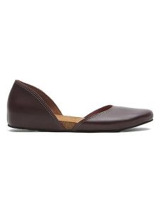 Comfortfusse Skórzane baleriny w kolorze bordowym rozmiar: 40. Czerwone balerinki Comfortfüße, bez wzorów, z okrągłym noskiem, bez obcasa, bez zapięcia. Za 245,38 zł.