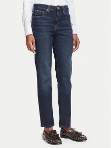 Tommy Hilfiger Jeansy Harlow WW0WW52184 Granatowy Slim Fit. Niebieskie jeansy TOMMY HILFIGER, bez wzorów, z bawełny. Za 440,99 zł.
