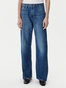 BOSS Jeansy Crossroad Super 50542511 Niebieski Wide Leg. Niebieskie jeansy Boss, bez wzorów, z bawełny. Za 689,99 zł.