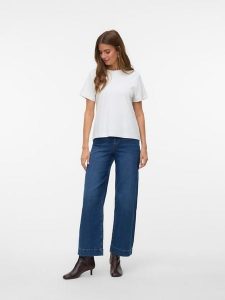 Vero Moda Dżinsy - Comfort fit - w kolorze granatowym rozmiar: W26/L30. Niebieskie jeansy Vero Moda, bez wzorów, z podwyższonym stanem. Za 95,92 zł.