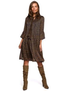 Stylove Sukienka ze wzorem rozmiar: XL. Sukienki Stylove, xl, bez wzorów, bez kołnierzyka, bez ramiączek, mini. Za 189,29 zł.