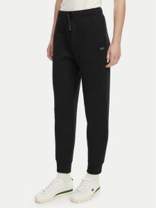 Lacoste Spodnie dresowe XF0047 Czarny Regular Fit. Czarne spodnie dresowe Lacoste, bez wzorów, z bawełny. Za 449,99 zł.