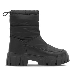 Śniegowce DeeZee. Czarne buty zimowe DeeZee, bez obcasa, bez zapięcia. Za 125,99 zł.