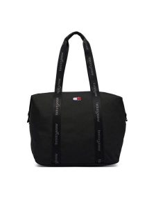 Tommy Jeans Torebka Tjw Ess Daily Tote AW0AW19039 Czarny. Czarne torebki klasyczne Tommy Jeans, bez wzorów, z jeansu, bez dodatków. Za 329,99 zł.
