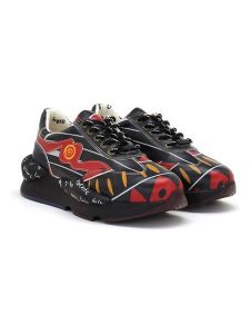 Goby Sneakersy w kolorze czarno-czerwonym rozmiar: 37. Czarne trampki Goby, bez wzorów, bez zapięcia. Za 304,99 zł.