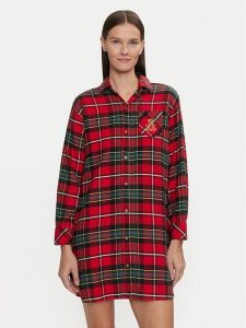 LAUREN RALPH LAUREN Koszula nocna ILN32374 Czerwony. Czerwone koszule nocne Lauren Ralph Lauren, bez wzorów, z bawełny, bez ramiączek. Za 429,99 zł.