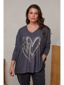 Curvy Lady Sweter w kolorze antracytowym rozmiar: 40/42. Czarne swetry oversize Curvy Lady, bez wzorów, z wełny, bez ramiączek. Za 105,38 zł.