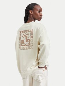 Quiksilver Bluza EQWFT03188 Beżowy jasny Oversize. Brązowe bluzy Quiksilver, l, bez wzorów, z bawełny, bez kaptura. Za 259,99 zł.