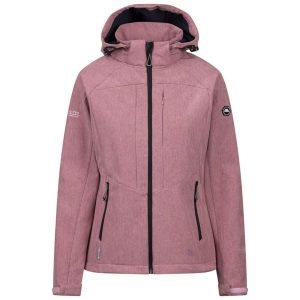 Trespass Fryatt - Damska kurtka softshell Light Mulberry Marl. Fioletowe kurtki sportowe Trespass, na zimę, z aplikacjami, z gumy, bez kaptura, narciarskie. Za 450,33 zł.