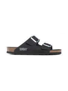 Sunbay Klapki "Trefle" w kolorze czarnym rozmiar: 39. Czarne klapki Sunbay, bez wzorów, z otwartym noskiem, bez obcasa. Za 159,95 zł.