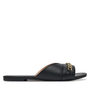 Klapki LOVE MOSCHINO. Czarne klapki LOVE MOSCHINO, bez wzorów, bez obcasa. Za 472,99 zł.
