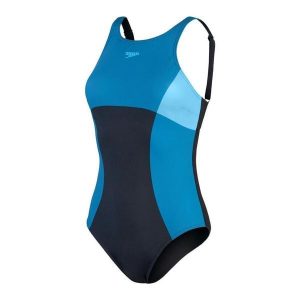 Strój Kąpielowy Speedo Shaping Enlace Printed – Czarno-Niebieski – Rozmiar 36. Niebieskie stroje jednoczęściowe Speedo, bez wzorów. Za 176,76 zł.