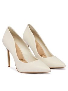 Aldo Szpilki Stessy 2.0 13968407 Biały. Białe szpilki ALDO, bez wzorów, ze skóry, bez obcasa. Za 379,99 zł.