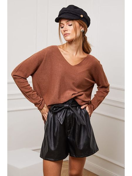 Joséfine Sweter "Erjine" w kolorze karmelowym rozmiar: XL. Brązowe swetry oversize Joséfine, xl, bez wzorów, z kaszmiru, bez ramiączek. Za 153,71 zł.