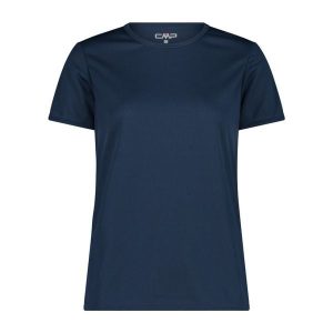 Koszulka damska turystyczna CMP 39T5676. Niebieskie koszulki sportowe CMP, bez wzorów, bez ramiączek. W wyprzedaży za 41,99 zł.