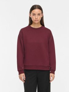 Vila Bluza "Sandy" w kolorze bordowym rozmiar: XL. Czerwone bluzy Vila, xl, bez wzorów, bez kaptura. Za 119,95 zł.