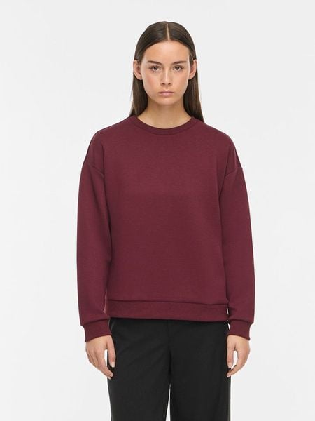 Vila Bluza "Sandy" w kolorze bordowym rozmiar: XS. Czerwone bluzy Vila, xs, bez wzorów, bez kaptura. Za 144,95 zł.