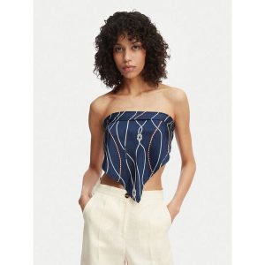 Chusta Tommy Hilfiger. Niebieskie apaszki i chusty TOMMY HILFIGER, bez wzorów. Za 369,99 zł.