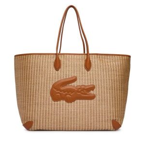 Torebka Lacoste. Niebieskie shopper bag Lacoste, bez wzorów, bez dodatków. Za 687,99 zł.