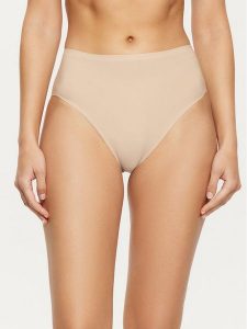 Chantelle Figi klasyczne z wysokim stanem Soft Stretch C106C7 Beżowy. Brązowe figi Chantelle, bez wzorów, z syntetyku. Za 59,99 zł.