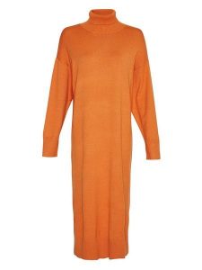 MOSS COPENHAGEN Sukienka "Odanna Rachelle" w kolorze pomarańczowym rozmiar: M/L. Pomarańczowe sukienki Moss Copenhagen, na co dzień, l, bez wzorów, z wiskozy, bez kołnierzyka, bez ramiączek, maxi, proste. Za 229,95 zł.