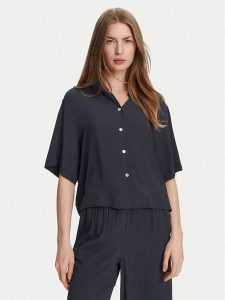 Marella Koszula Ouvert 2513111154 Granatowy Regular Fit. Niebieskie koszule Marella, bez wzorów, z acetatu, bez kołnierzyka, bez ramiączek. Za 419,99 zł.