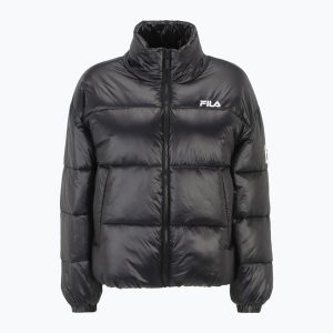 Kurtka zimowa damska FILA Lepe Shiny Puffer. Czarne kurtki Fila, na zimę, bez wzorów, bez kaptura. Za 359,99 zł.