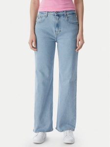 Tommy Jeans Jeansy Mia DW0DW23112 Niebieski jasny Straight Fit. Niebieskie jeansy Tommy Jeans, bez wzorów, z bawełny. Za 409,99 zł.