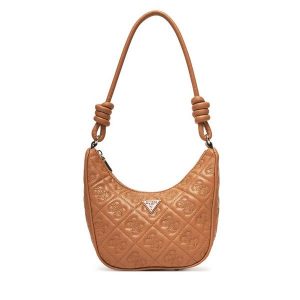 Torebka Guess. Brązowe torebki klasyczne Guess, z aplikacjami, bez dodatków. Za 399,99 zł.