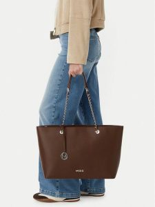 MEXX Torebka EO-MEXX-L-027-10 Brązowy. Brązowe shopper bag Mexx, bez wzorów, bez dodatków. Za 249,99 zł.