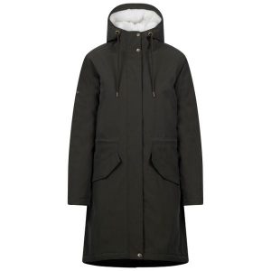 Trespass Vailsom - Damska kurtka przeciwdeszczowa Dark Vine. Zielone kurtki Trespass, bez wzorów, z futra, bez kaptura. Za 484,99 zł.