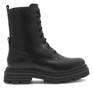 Trapery Lasocki. Czarne buty zimowe Lasocki, bez obcasa, bez zapięcia. Za 279,99 zł.