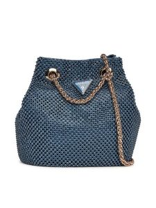 Guess Torebka Zalina Mini HWRP93 50750 Granatowy. Niebieskie torebki wieczorowe Guess, z aplikacjami, z tworzywa sztucznego, bez dodatków. Za 519,99 zł.